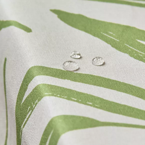 EM - Nappe en coton enduit 150 x 350 cm GALICE vert eucalyptus