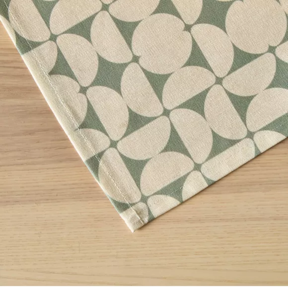 Mantel rectangular de algodón revestido (150 x 350 cm) Sofia Verde