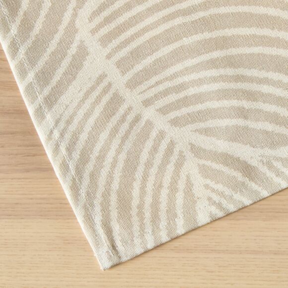 Rechthoekig gecoat katoenen tafelkleed (150 x 350 cm) Sarah Beige