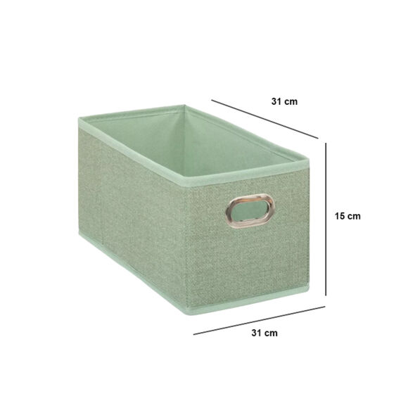 Panier de rangement (15 x 31 cm) Helena Vert sauge 