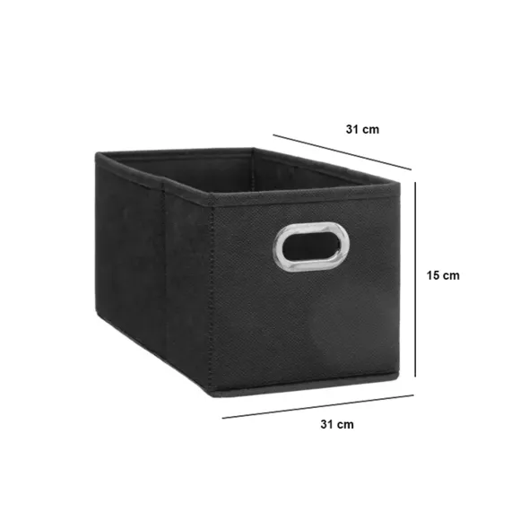 Panier de rangement (15 x 31 cm) Helena Gris anthracite