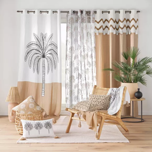 Voilage œillets (140 x 240 cm) Palmea Beige