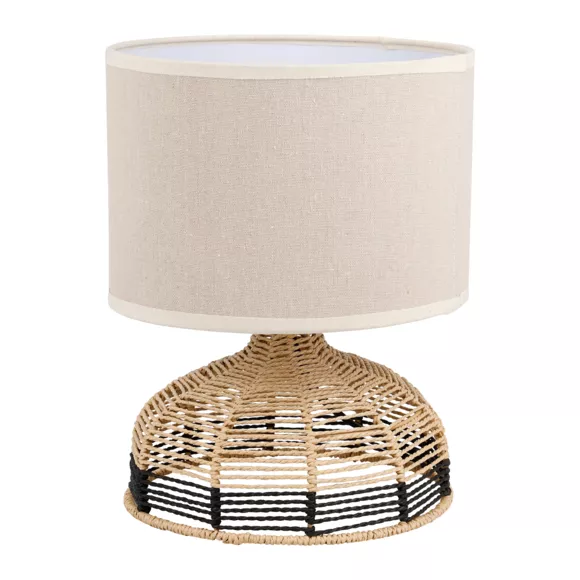 Gevlochten koord tafellamp (H28 cm) Lio Beige