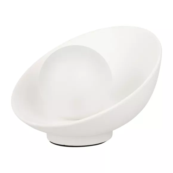 Lampe à poser céramique (H17 cm) Nacre Blanche