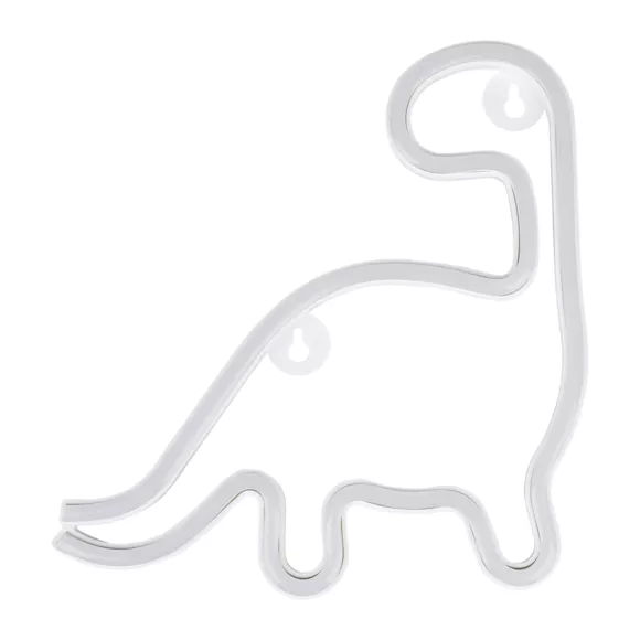 Neon verlichte dinosaurus kind (H23 cm) Groen