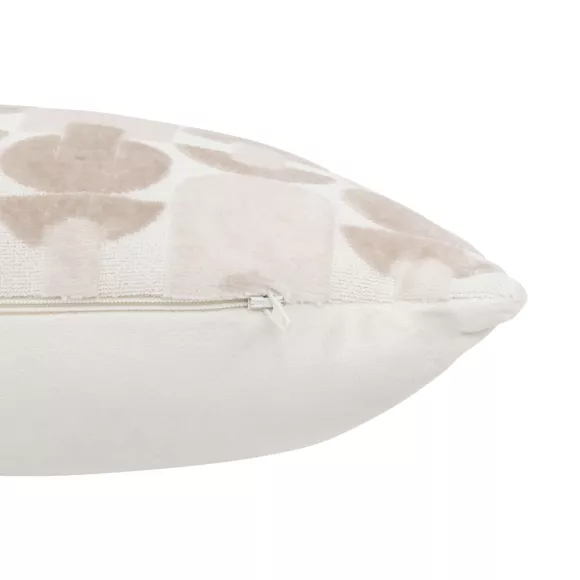 Cojín rectangular terciopelo (30 x 50 cm) Luna Crudo