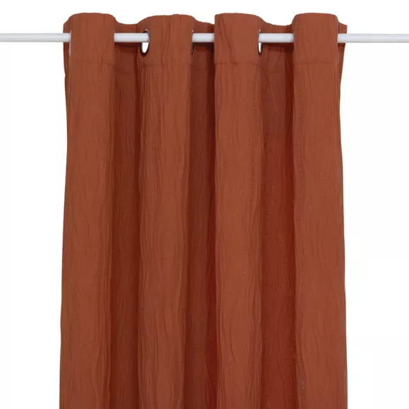 Rideau effet plissé (135 x 260 cm) Maely Terracotta