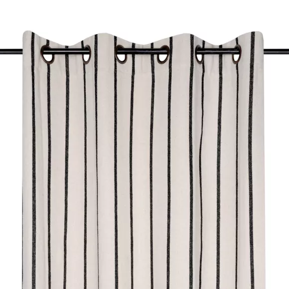 Rideau toile de coton (135 x 260 cm) Ocealys Noir