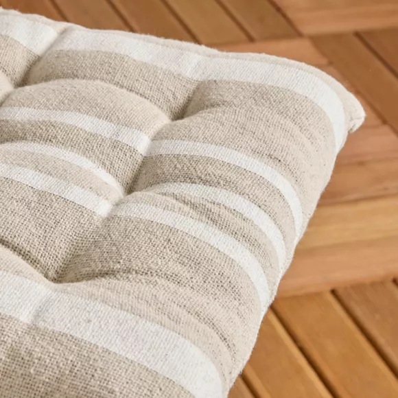 Cojín de silla cuadrado (38 cm) Manduel Blanco