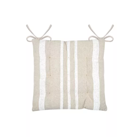 Coussin de chaise extérieur carré (38 x 38 cm) Nautica Ecru