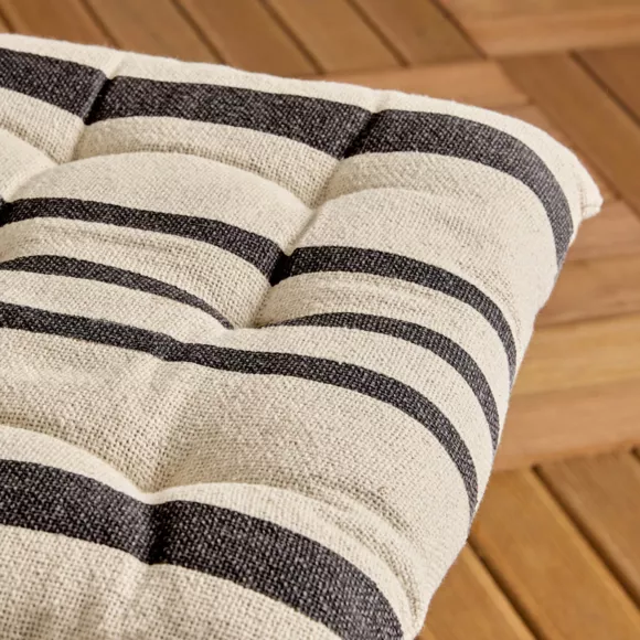 Cojín de silla cuadrado (38 cm) Manduel Gris pizarra