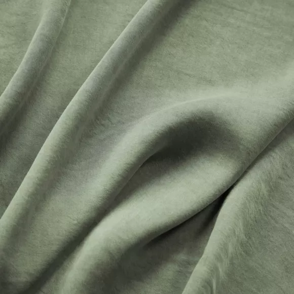 Rideau lyocell Tencel™ ajustable (140 x max 270 cm) Olivia Vert romarin
