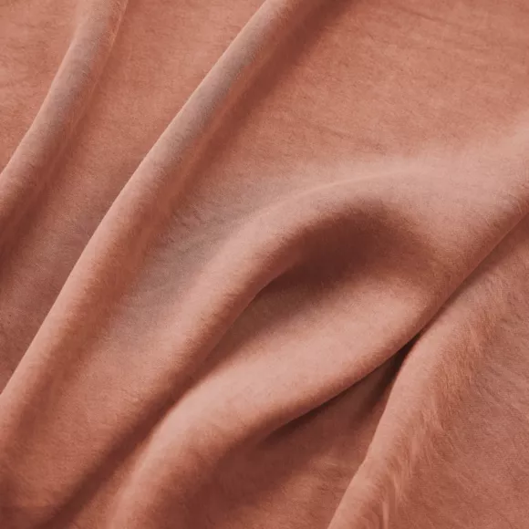 Cortina de lyocell Tencel™ ajustable (140 x max 270 cm) Olivia Terracota