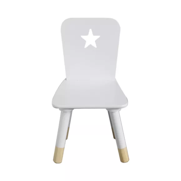 Chaise enfant bois (H50 cm) Stars Blanche