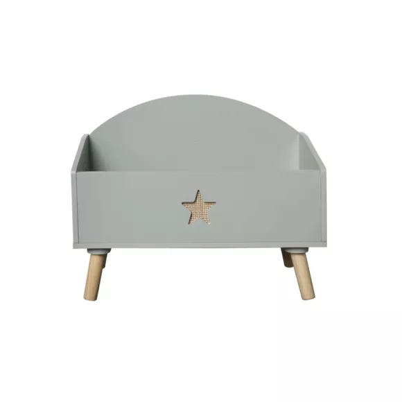 Coffre à jouet ouvert enfant bois (H44 cm) Stars Vert
