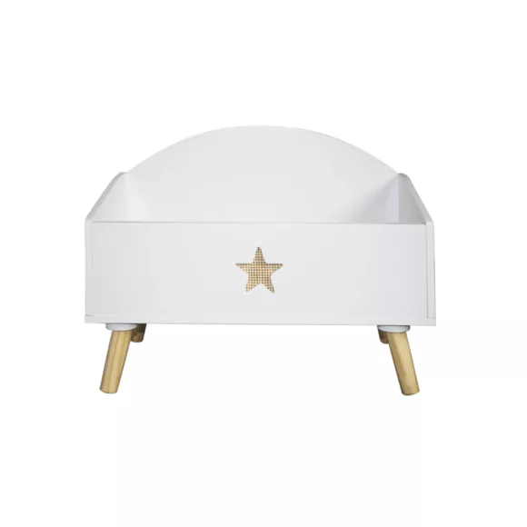 Spielzeugkiste Kinderzimmer Holz (H44 cm) Stars Weiß