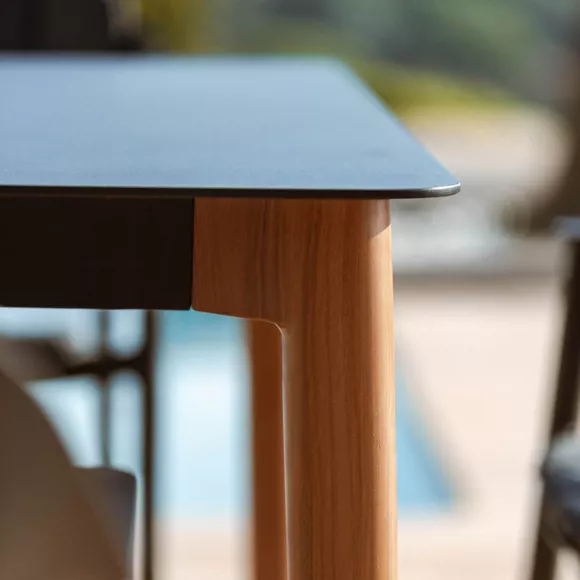 Mesa de jardín rectangular de aluminio 10 plazas (240 x 120 cm) Monte Carlo Gris antracita