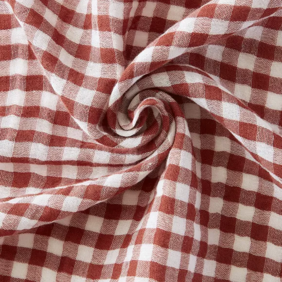 Lot de 3 serviettes gaze de coton (40 x 40 cm) Vickie Terracotta
