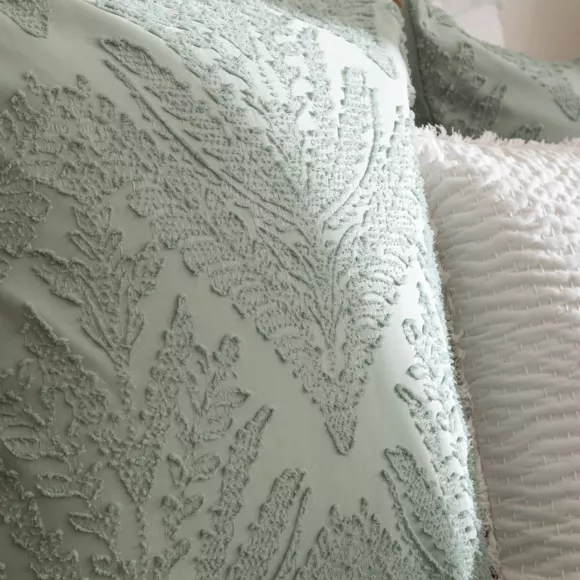 Housse de couette et deux taies microfibre (240 x 220 cm) Wild Vert céladon