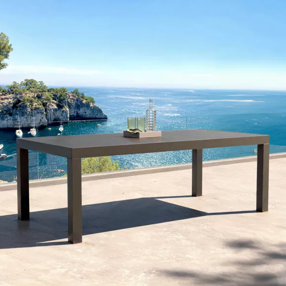 Mesa de jardín rectangular Aluminio Murano (8 pers.) - Gris Antracita