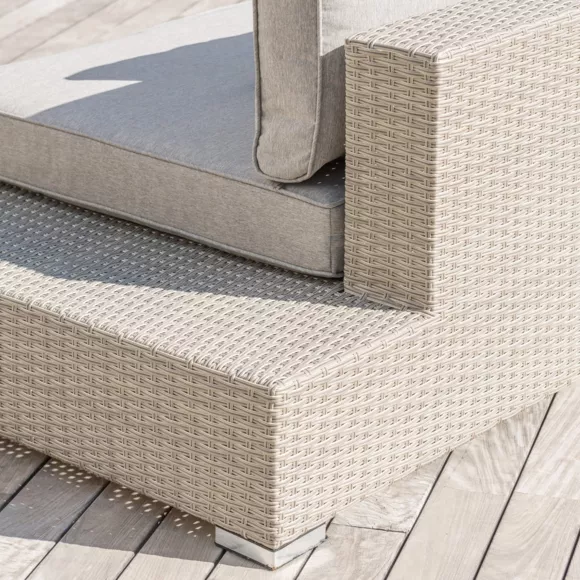Fauteuil de jardin en résine tressée Palma Gris et taupe