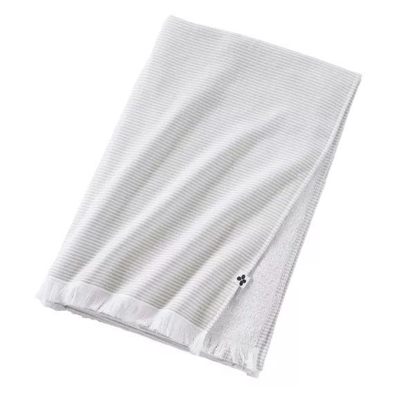 Fouta avec franges 95 x 180 cm Coton tissŽ teint + Žponge NAèL NŽnuphar