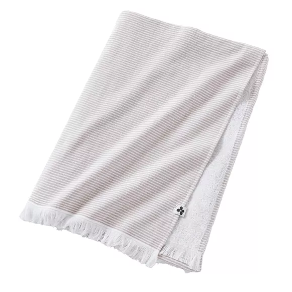 Fouta avec franges 95 x 180 cm Coton tissŽ teint + Žponge NAèL Corail