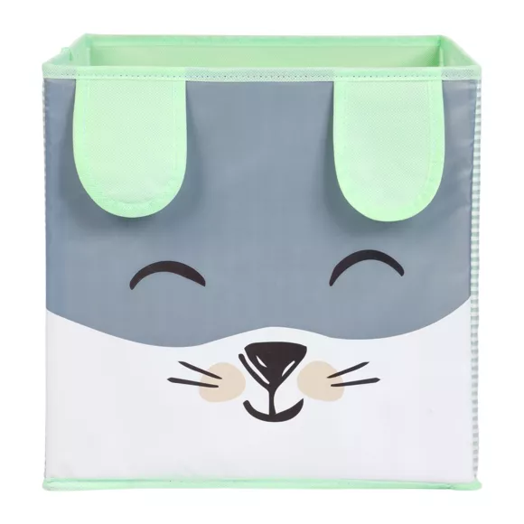Panier de rangement enfant (29 x 29 cm) Lapin Vert