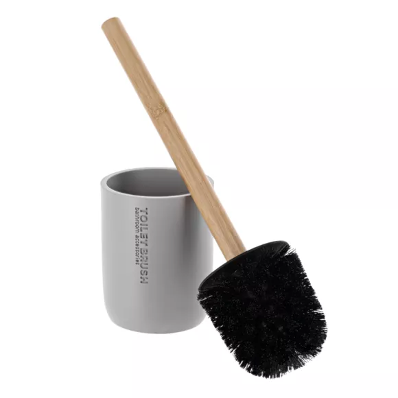 BROSSE WC POLYRESINE - GRIS CLAIR/BAMBOU