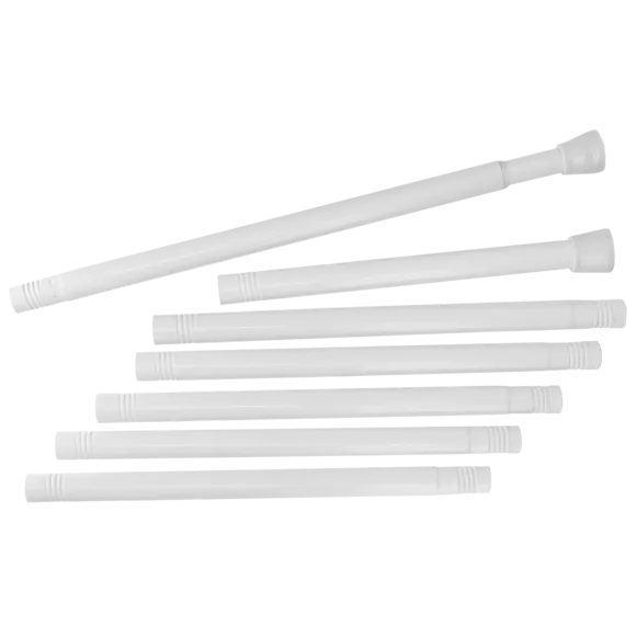 Zelfklemmende douchegordijnstang (van 105 tot 250 cm) Wit