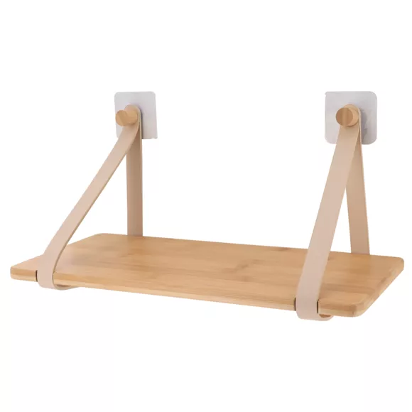 Estante adhesiva de bambú (40 x H20 cm) Easy Chic Beige