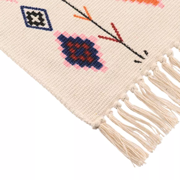 TAPIS TULUM COTON/POLYESTER/VISCOSE/AUTRES FIBRES IMPRIME 45X90 CM - MULTICOLORE