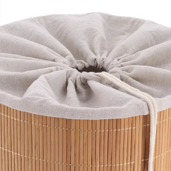 Ronde en opvouwbare wasmand (H50 cm) Harmonie Natuurlijk