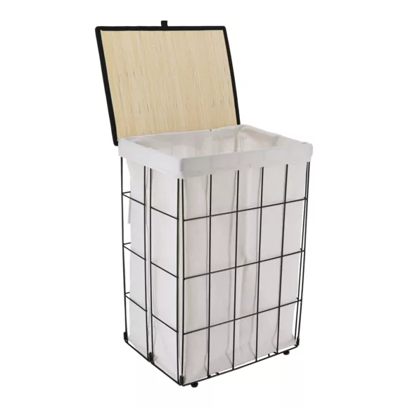 Cesto de ropa plegable (H60 cm) Industrial Marfil