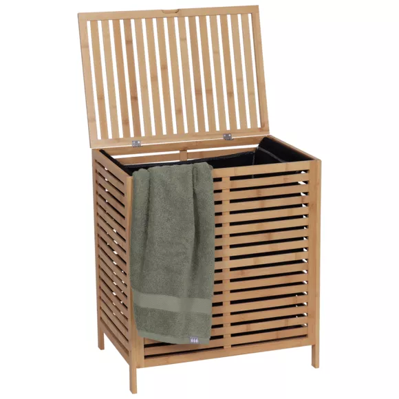 PANIERE A LINGE MDF/BAMBOU - BAMBOU
