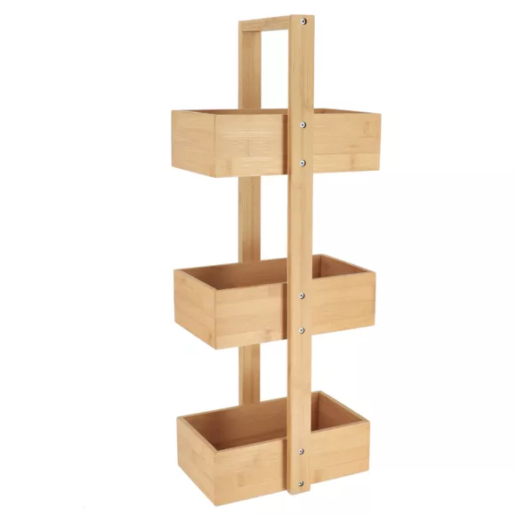 ETAGERE A POSER 3 PANIERS  BAMBOU/MDF - BAMBOU