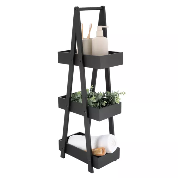 ETAGERE 3 NIVEAUX BAMBOU/MDF - NOIR