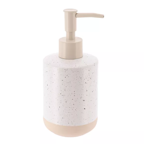 Pietra Beige gespikkelde steengoed badkamer accessoireset