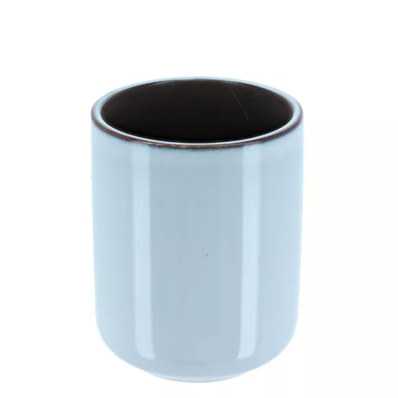Set van gelakte stenen badkameraccessoires Pietra Blauw