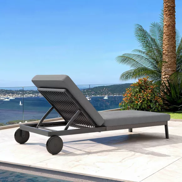 Transat en aluminium Amalfi Gris anthracite