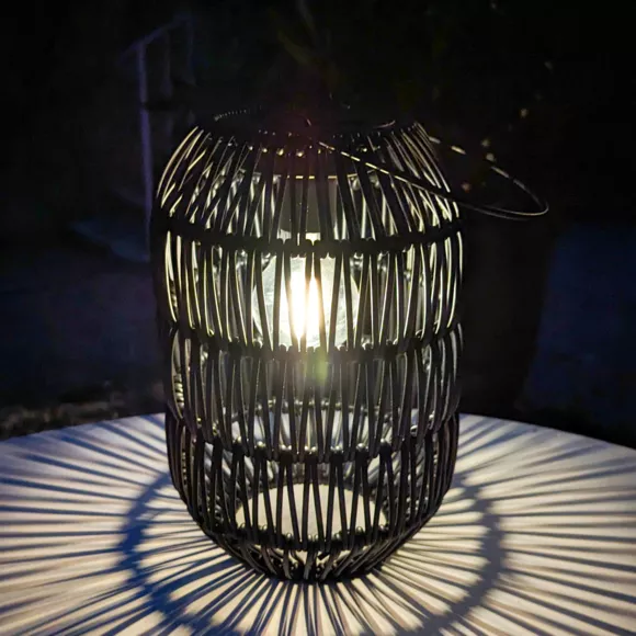 1 Solar lanterne dia16-H24.50cm-1L noir