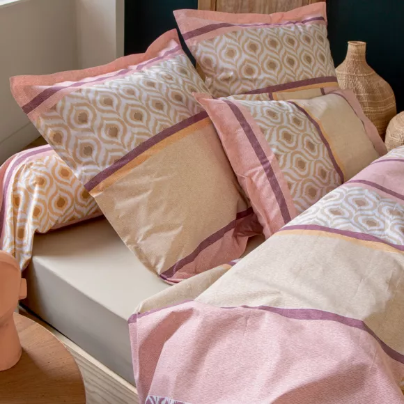 Housse de couette coton (280 x 240 cm) Inouk Rose