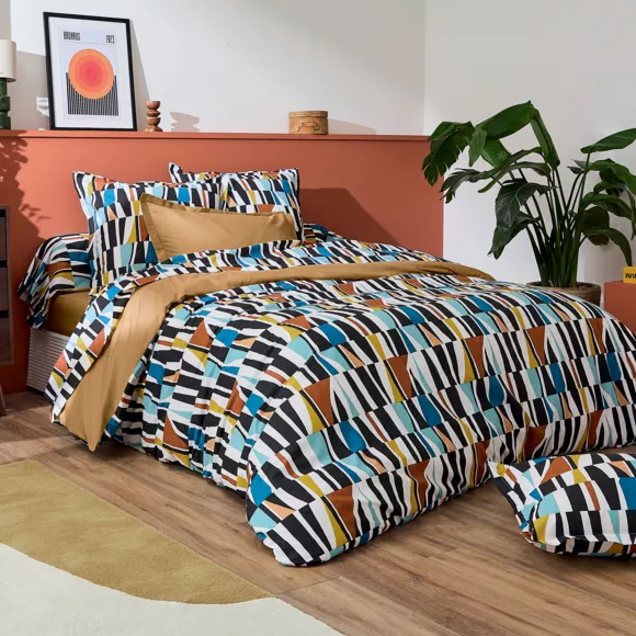 Funda de almohada rectangular algodón (50 x 70 cm) Pietro Multicolor