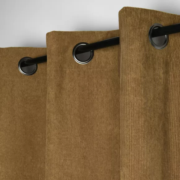 Fluwelen gordijn (140 x 260 cm) Dandy Camel
