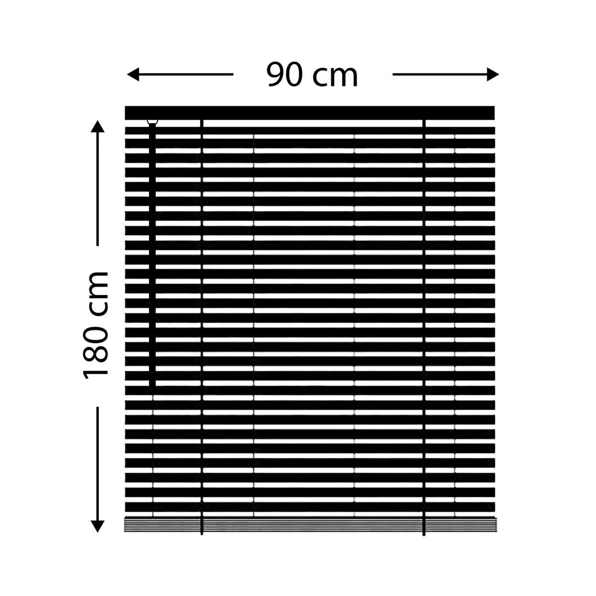 PVC Jaloezie (90 x 180 cm) Wit