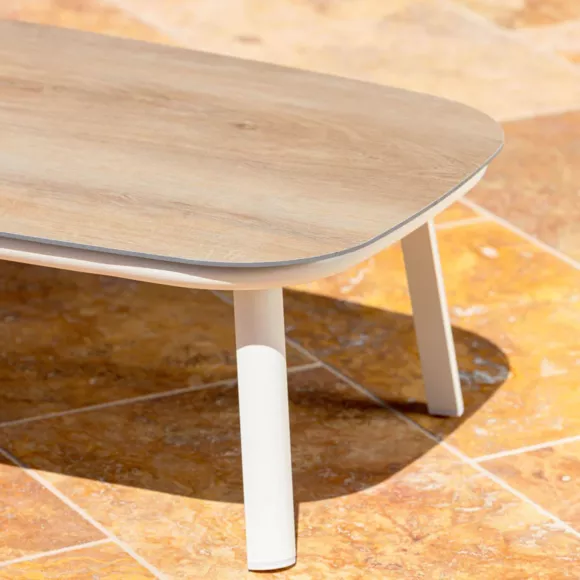 Mesa rectangular para salón de jardín en aluminio  Amalfi - Blanco