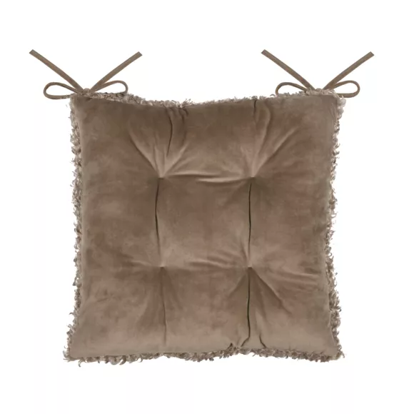Vierkant stoelkussen boucle (38 x 38 cm) Cosylife Taupe