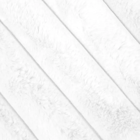 POLARY PLAID 130X160 BLANC