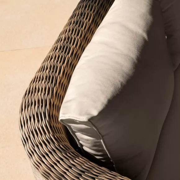 Fauteuil de jardin en résine tressée Calvi Sépia et taupe
