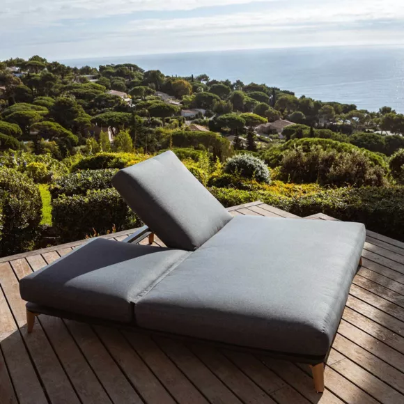 Doppelliege Aluminium Monte Carlo - Anthrazitgrau
